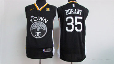 Golden State Warriors #35 Kevin Durant Black 2017-2018 Swingman Rakuten Stitched Jersey - Zenithce