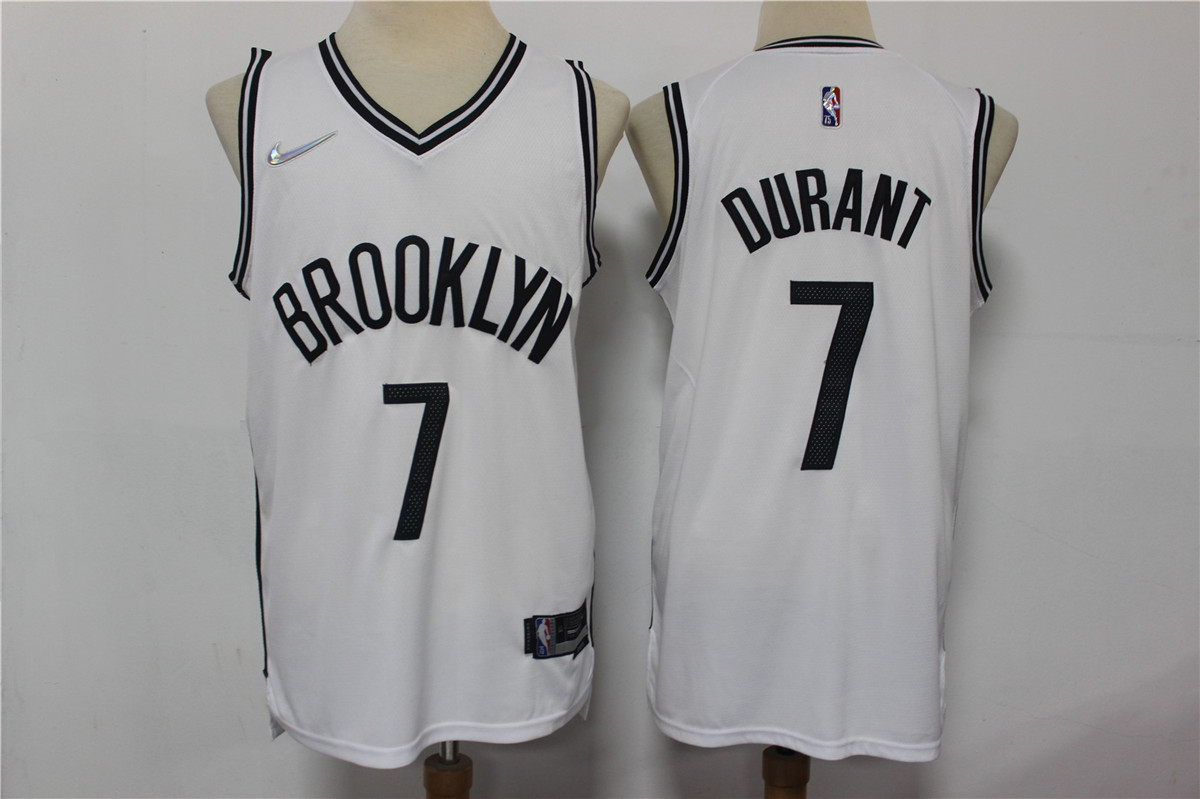 Brooklyn Nets #7 Kevin Durant White 75th Anniversary Diamond 2021 Stitched Jersey - Zenithce