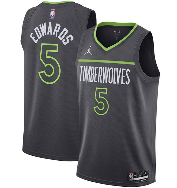 Minnesota Timberwolves #5 Anthony Edwards Black Statement Edition Stitched Jersey - Zenithce