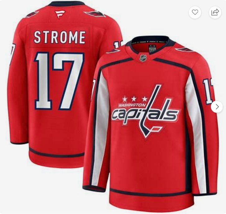 Washington Capitals #17 Dylan Strome Red 2024-25 Home Stitched Jersey - Zenithce