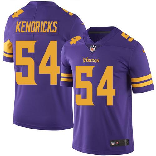 Vikings #54 Eric Kendricks Purple Stitched Limited Rush Nike Jersey - Zenithce