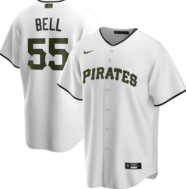 Pittsburgh Pirates White #55 Josh Bell Cool Base Stitched Jersey - Zenithce