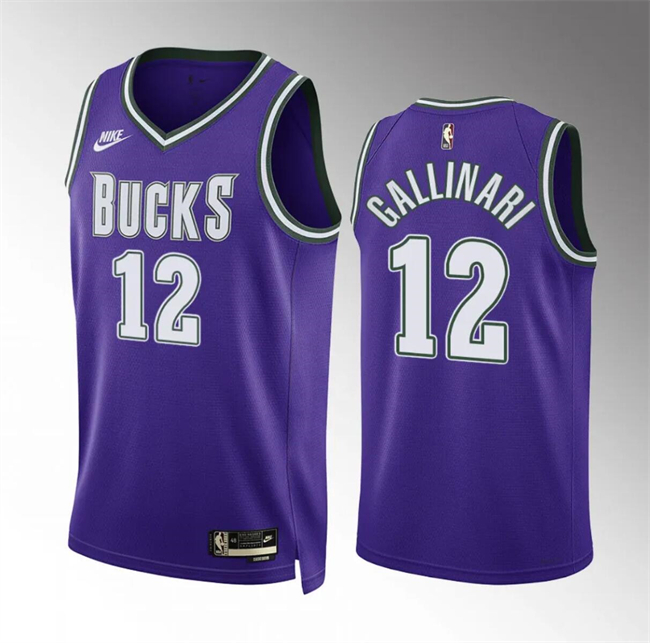 Milwaukee Bucks #12 Danilo Gallinari Purple Classic Edition Stitched Jersey - Zenithce
