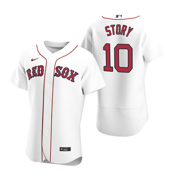 Boston Red Sox #10 Trevor Story White Flex Base Stitched Baseball Jersey - Zenithce