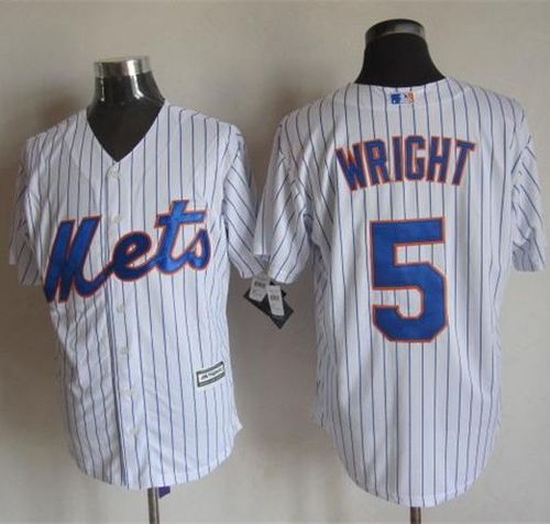 Mets #5 David Wright White(Blue Strip) New Cool Base Stitched Jersey - Zenithce