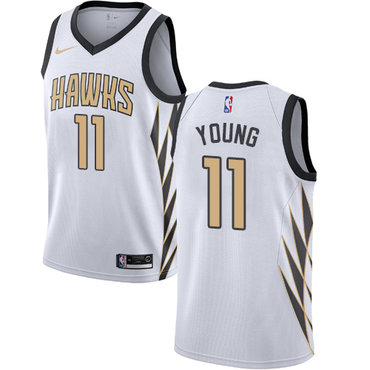 Atlanta Hawks #11 Trae Young White City Edition Jersey - Zenithce