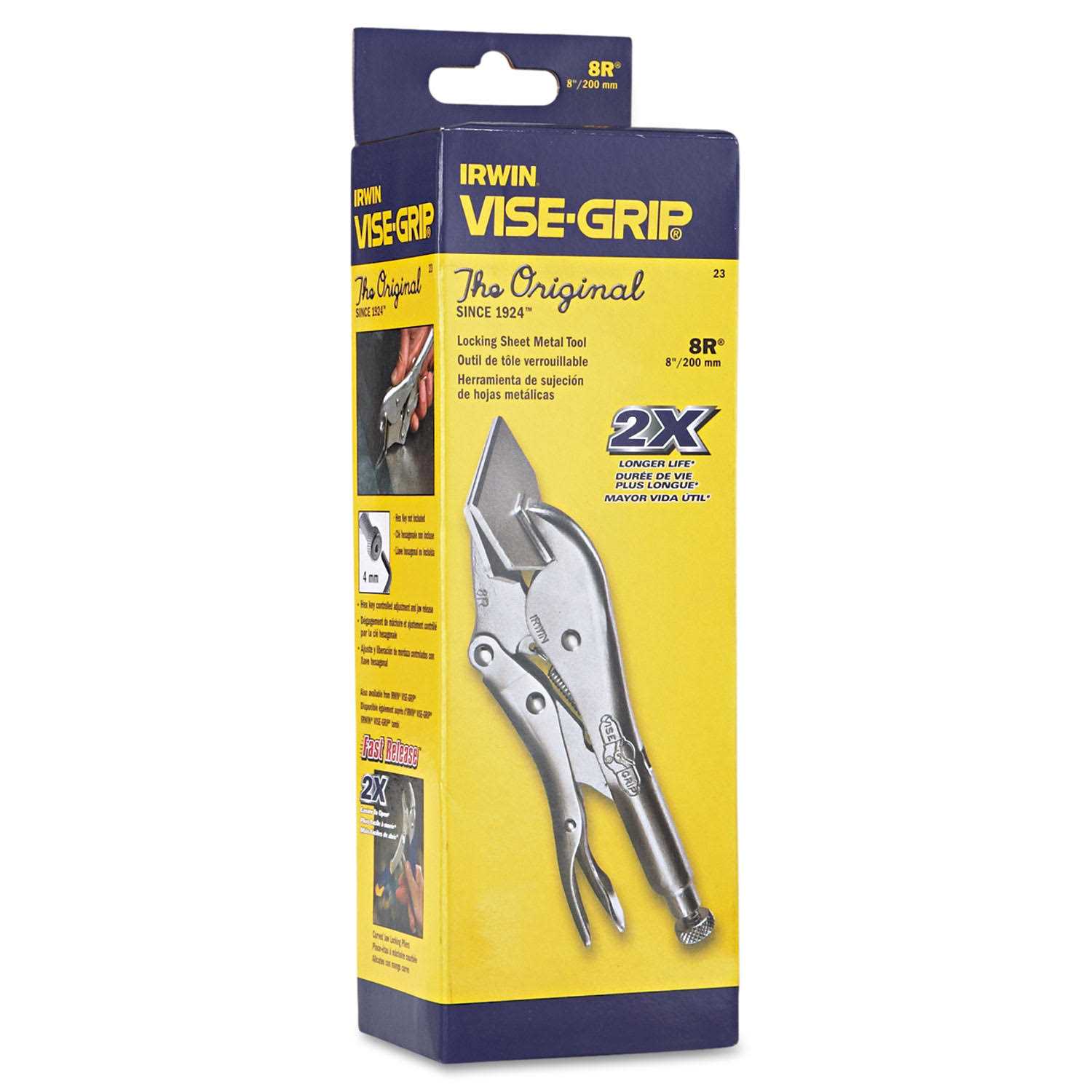 Irwin Vise Grip 7 Curved Jaw Locking Pliers with Wire Cutter 702L3 - Zenithce