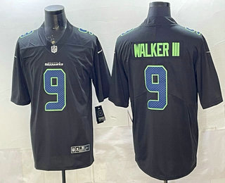 Seattle Seahawks #9 Kenneth Walker III Limited Navy FUSE Vapor Jersey - Zenithce
