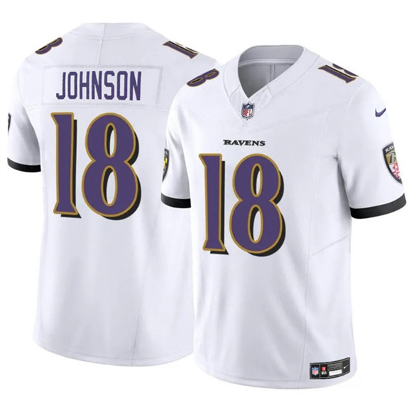 Baltimore Ravens #18 Diontae Johnson White 2023 F.U.S.E. Vapor Limited Jersey - Zenithce