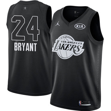 Lakers #24 Kobe Bryant Black Jordan Swingman 2018 All-Star Game Jersey - Zenithce