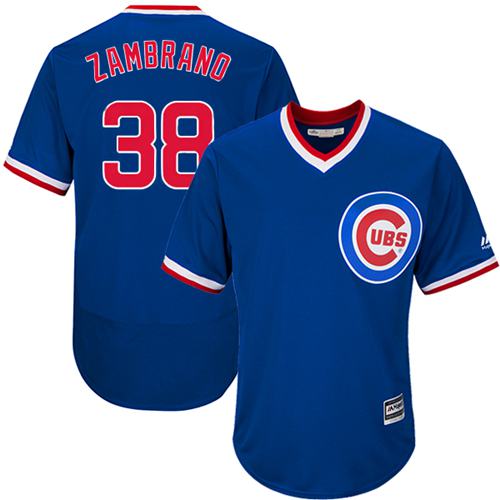 Cubs #38 Carlos Zambrano Blue Flexbase Authentic Collection Cooperstown Stitched Jersey - Zenithce
