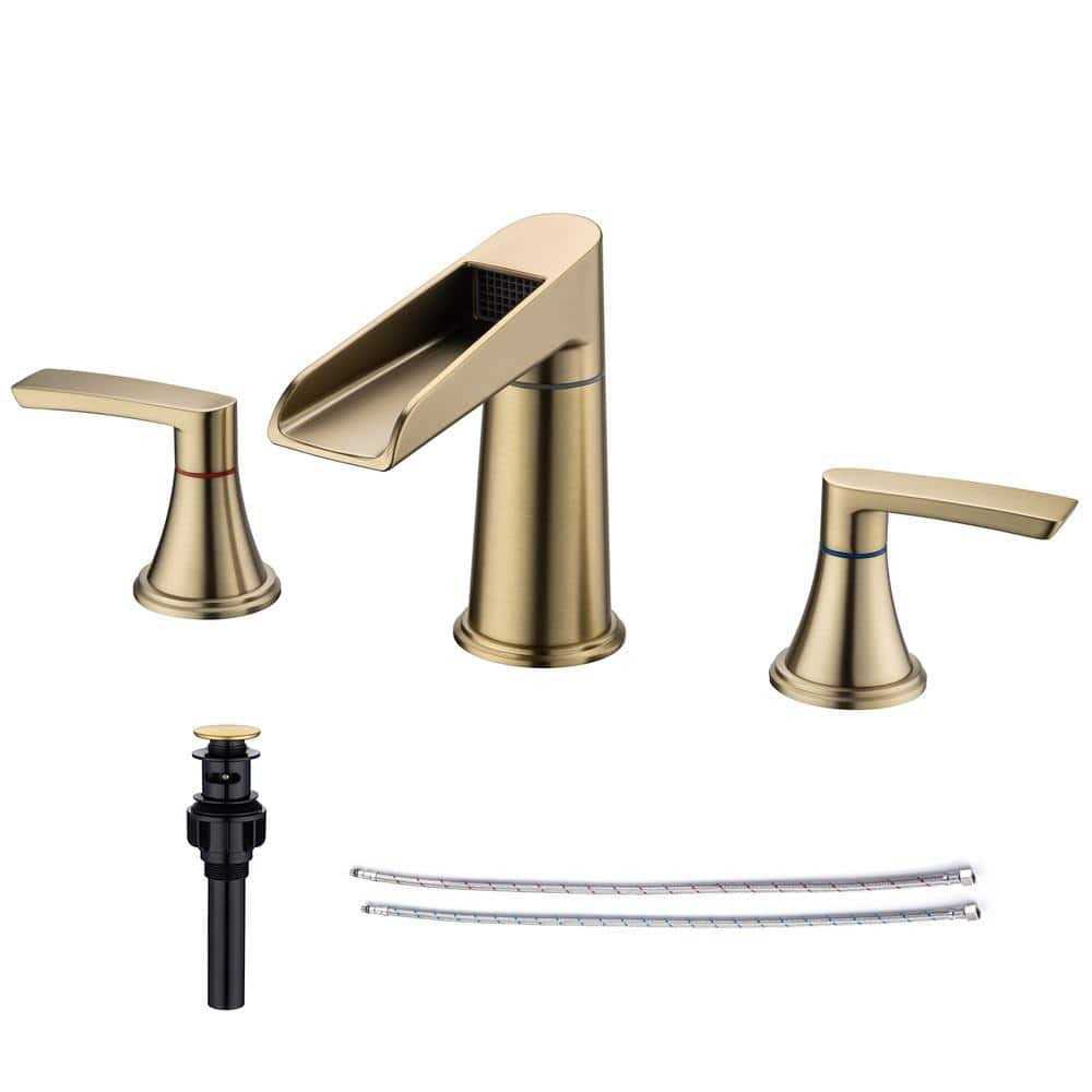Rainlex Centerset Faucet 2-handle Bathroom Faucet with Drain Assembly RX3008LSJ - Zenithce