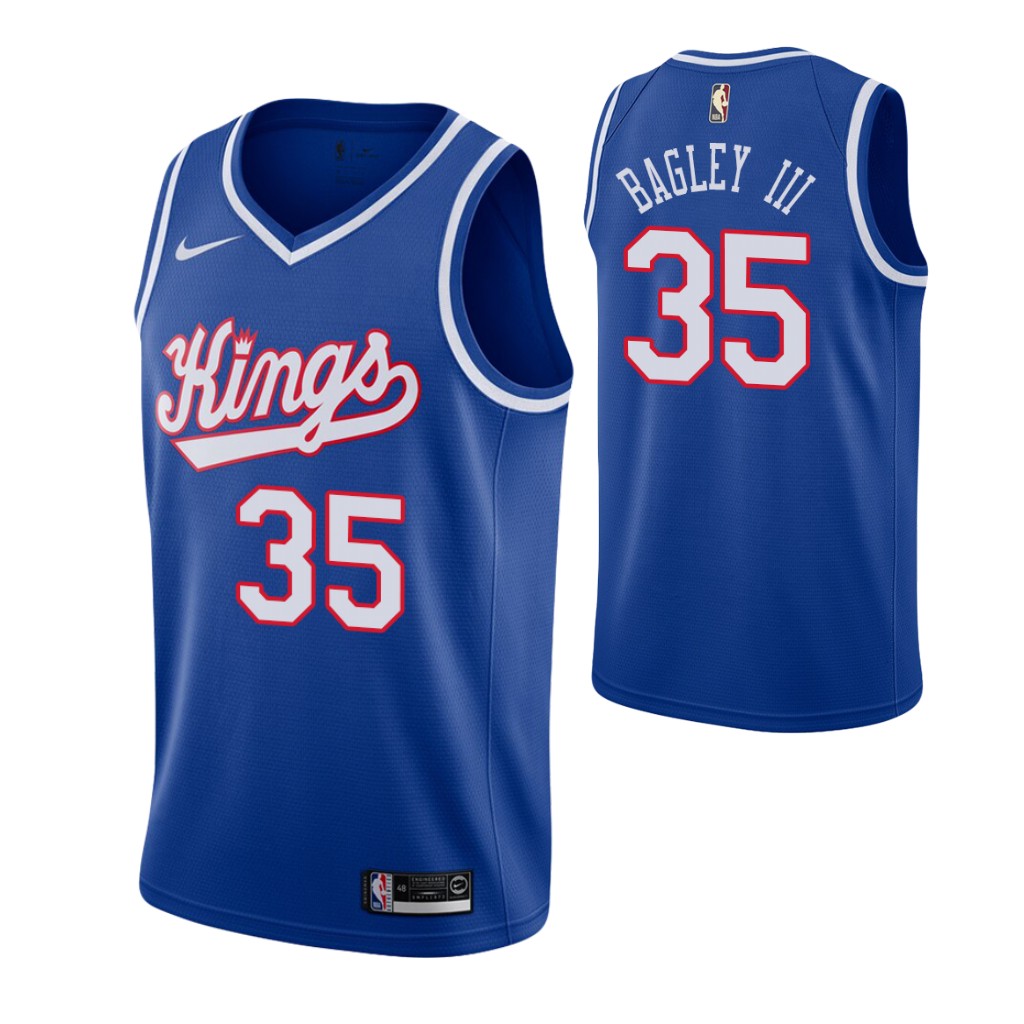 Sacramento Kings #35 Marvin Bagley III Blue 2019-20 Hardwood Classics Jersey - Zenithce