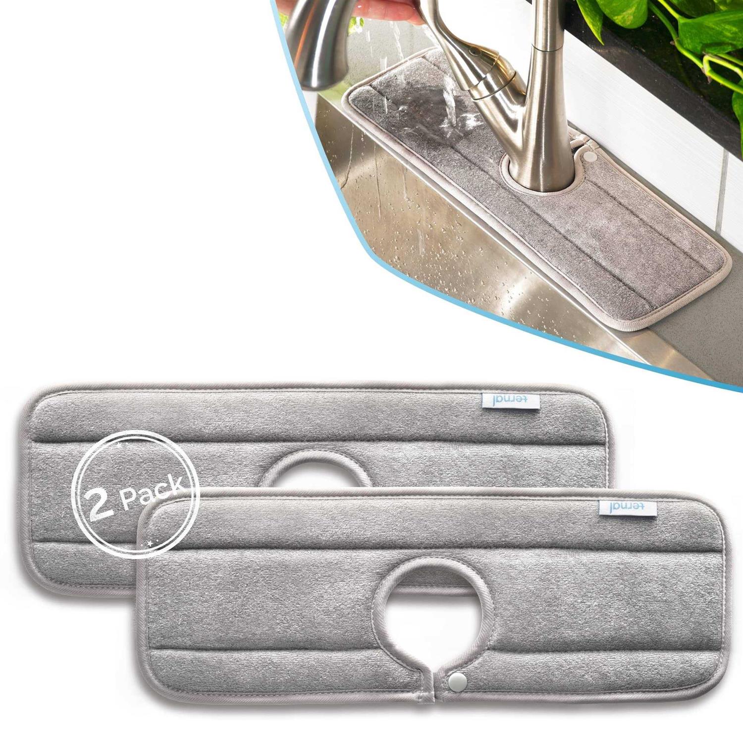 Ternal Sinkmat for Kitchen Faucet Original Design Absorbent Microfiber Fabric - Zenithce