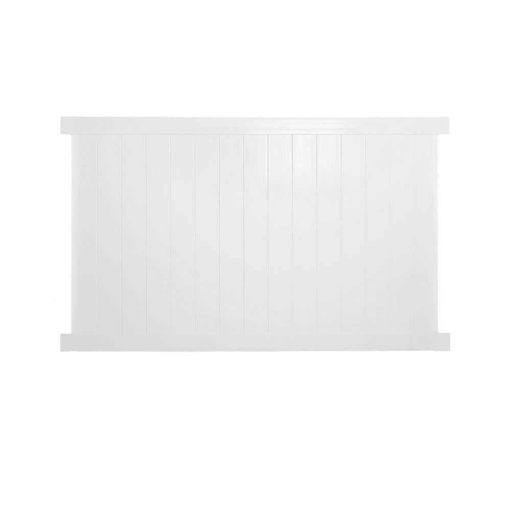 Weatherables Pembroke 4 ft. x White Vinyl Privacy Fence Panel - Zenithce