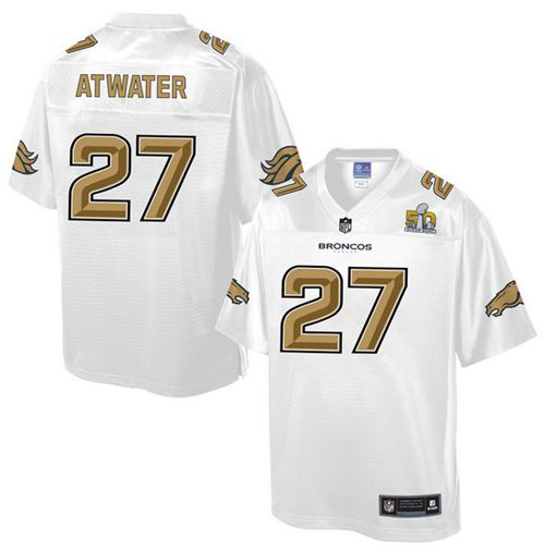 Broncos #27 Steve Atwater White Pro Line Super Bowl 50 Fashion Game Nike Jersey - Zenithce