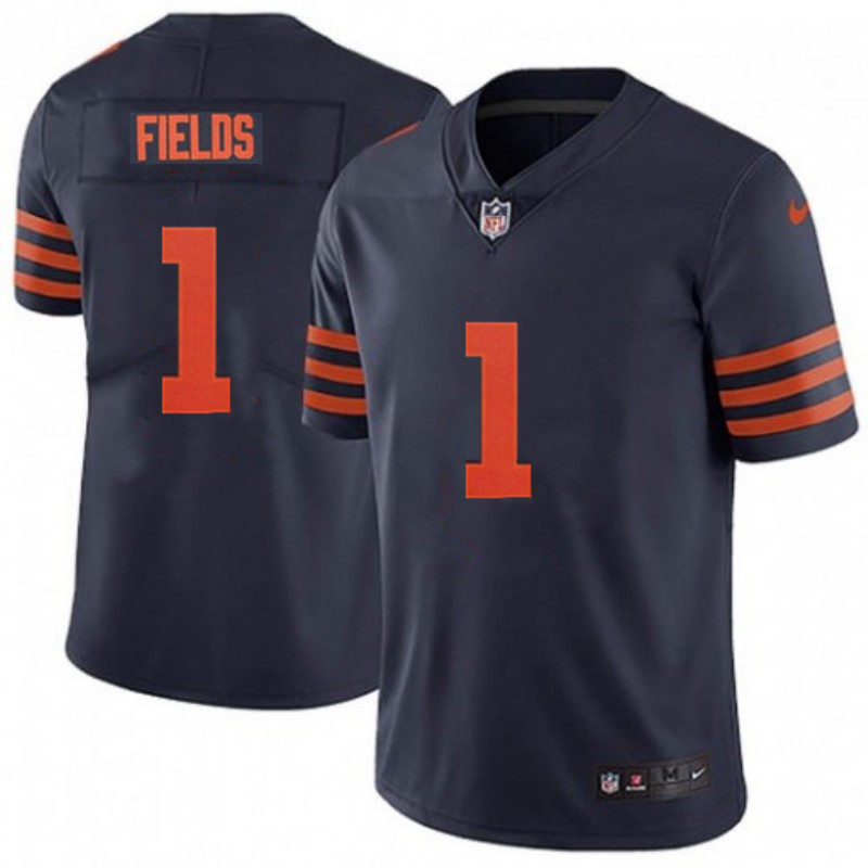 Chicago Bears #1 Justin Fields Navy Vapor Untouchable Limited Stitched Jersey - Zenithce
