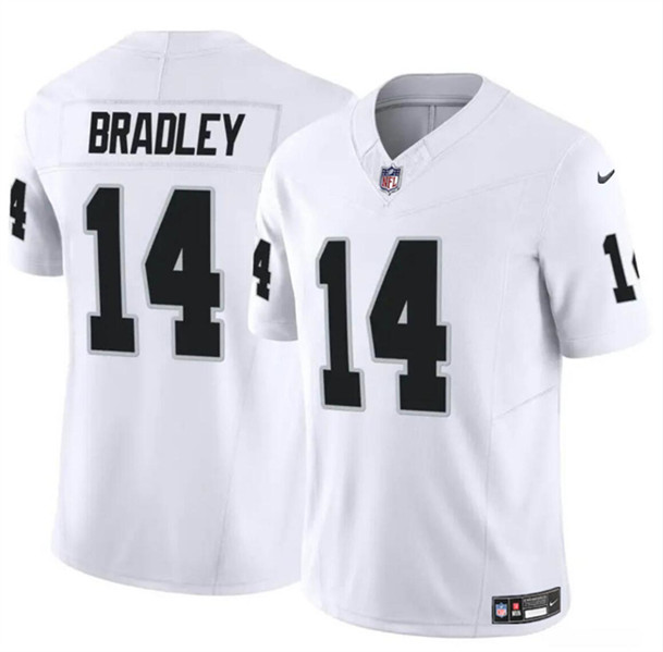 Las Vegas Raiders #14 Carter Bradley White F.U.S.E. Vapor Stitched Jersey - Zenithce