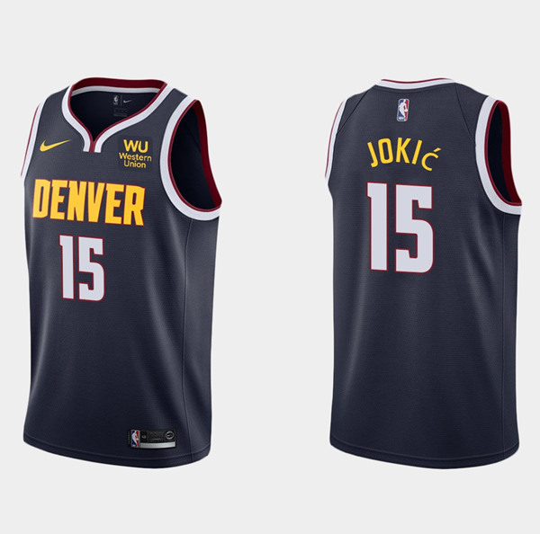 Denver Nuggets #15 Nikola Jokic Navy Icon Edition Stitched Jersey - Zenithce