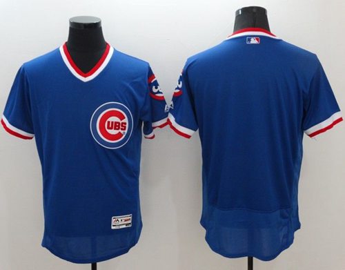 Cubs Blank Blue Flexbase Authentic Collection Cooperstown Stitched Jersey - Zenithce