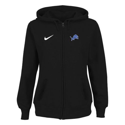 Women's Detroit Lions Stadium Rally Full Zip Hoodie Black - Zenithce