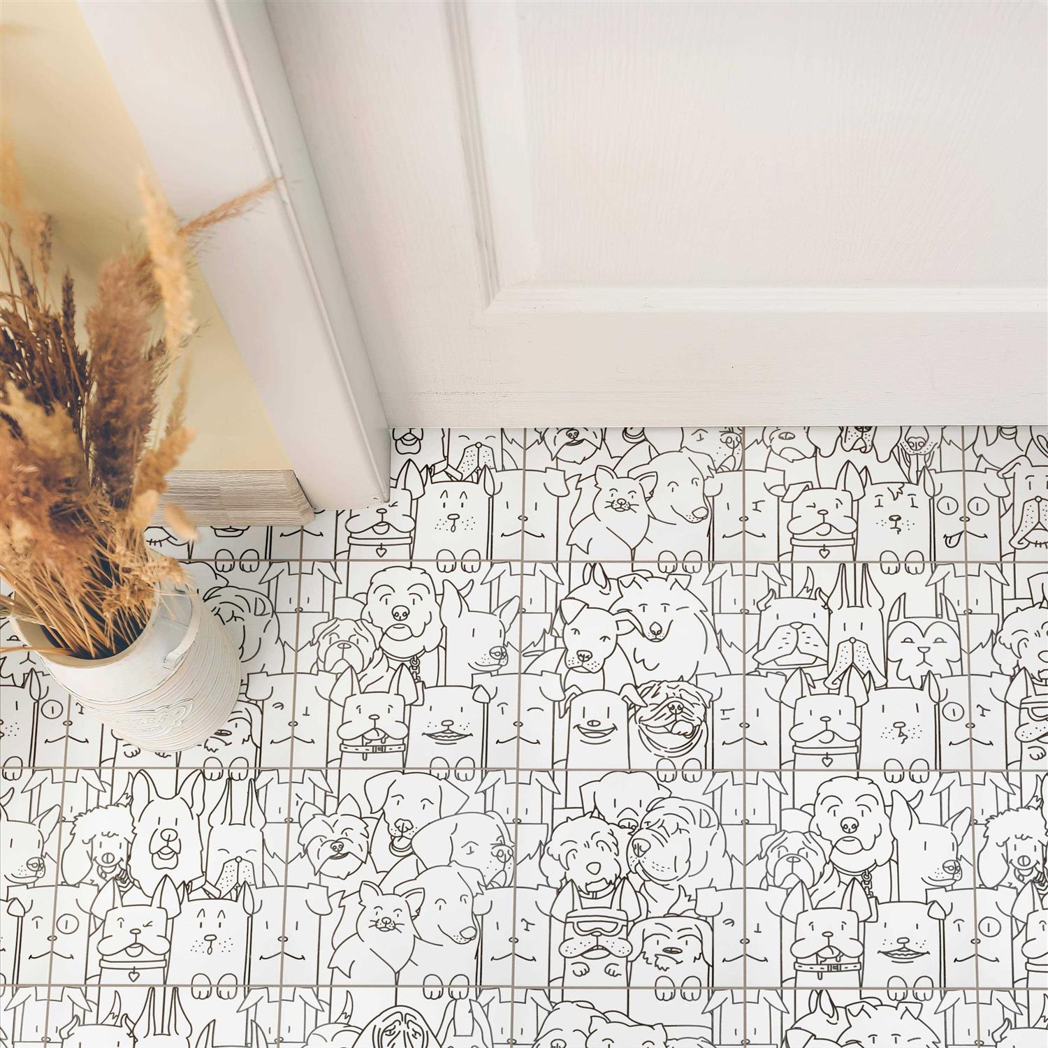 Merola Tile Oh My Dog 9-3/4 x 9-3/4 Porcelain Floor and Wall Tile - Zenithce