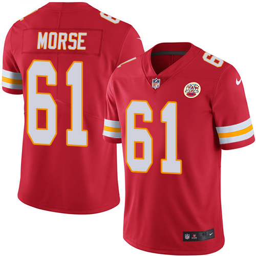 Kansas City Chiefs #61 Mitch Morse Red Vapor Untouchable Limited Stitched Jersey - Zenithce