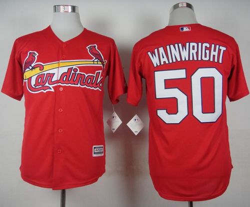 Cardinals #50 Adam Wainwright Red Cool Base Stitched Jersey - Zenithce
