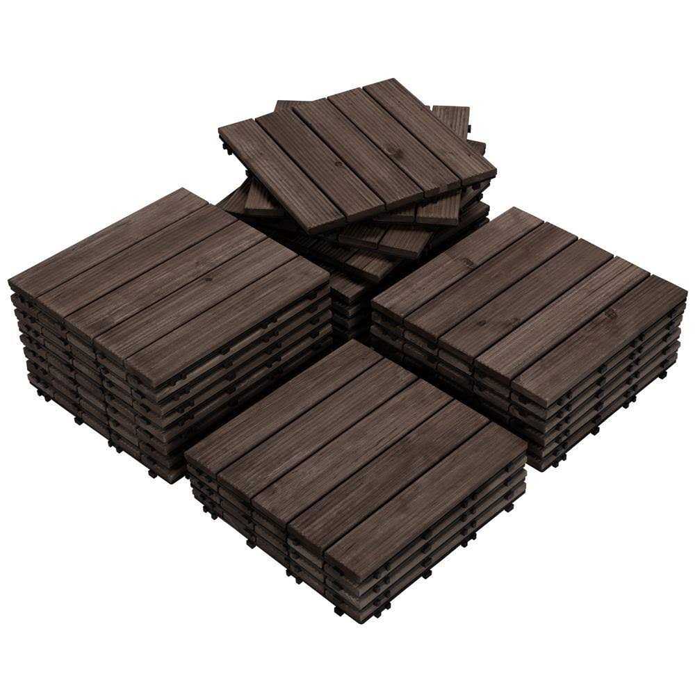 Yaheetech 27pcs Wood Flooring Tiles for Patio - Zenithce