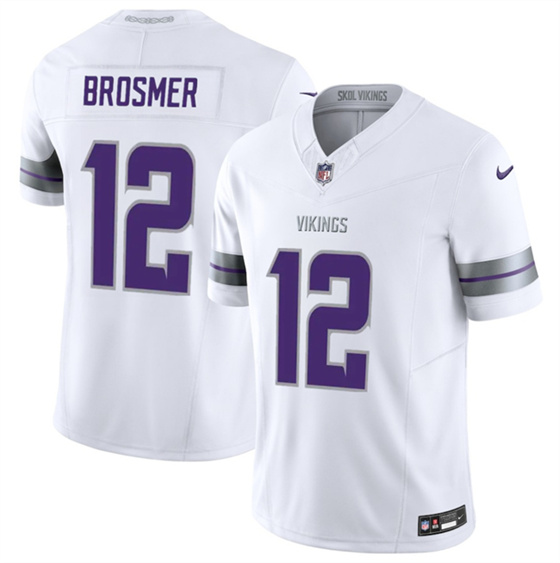 Minnesota Vikings #12 Max Brosmer White 2025 F.U.S.E. Winter Warrior Limited Football Stitched Jersey - Zenithce