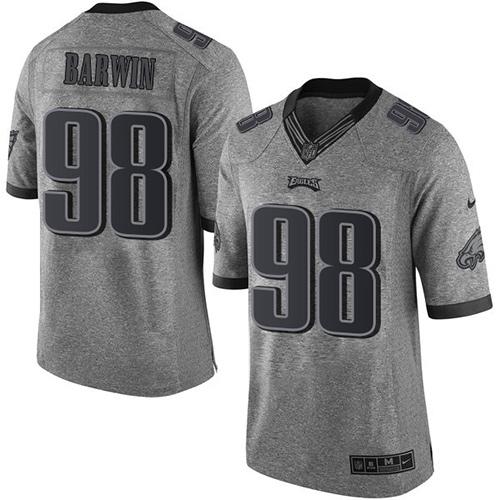 Eagles #98 Connor Barwin Gray Stitched Limited Gridiron Gray Nike Jersey - Zenithce