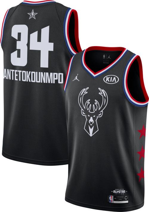 Jordan 2019 All-Star Game #34 Giannis Antetokounmpo Black Dri-FIT Swingman Jersey - Zenithce