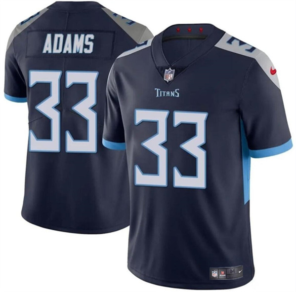 Tennessee Titans #33 Jamel Adams Navy Vapor Limited Stitched Jersey - Zenithce