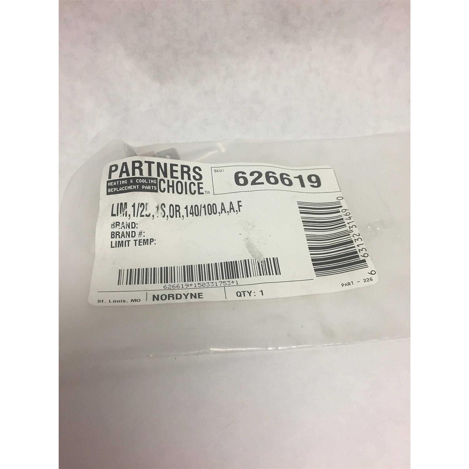 Nordyne 626548R Limit Switch L145F - Zenithce