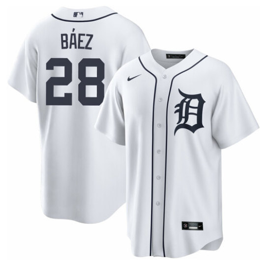 Detroit Tigers #28 Javier Baez White Cool Base Stitched Jersey - Zenithce
