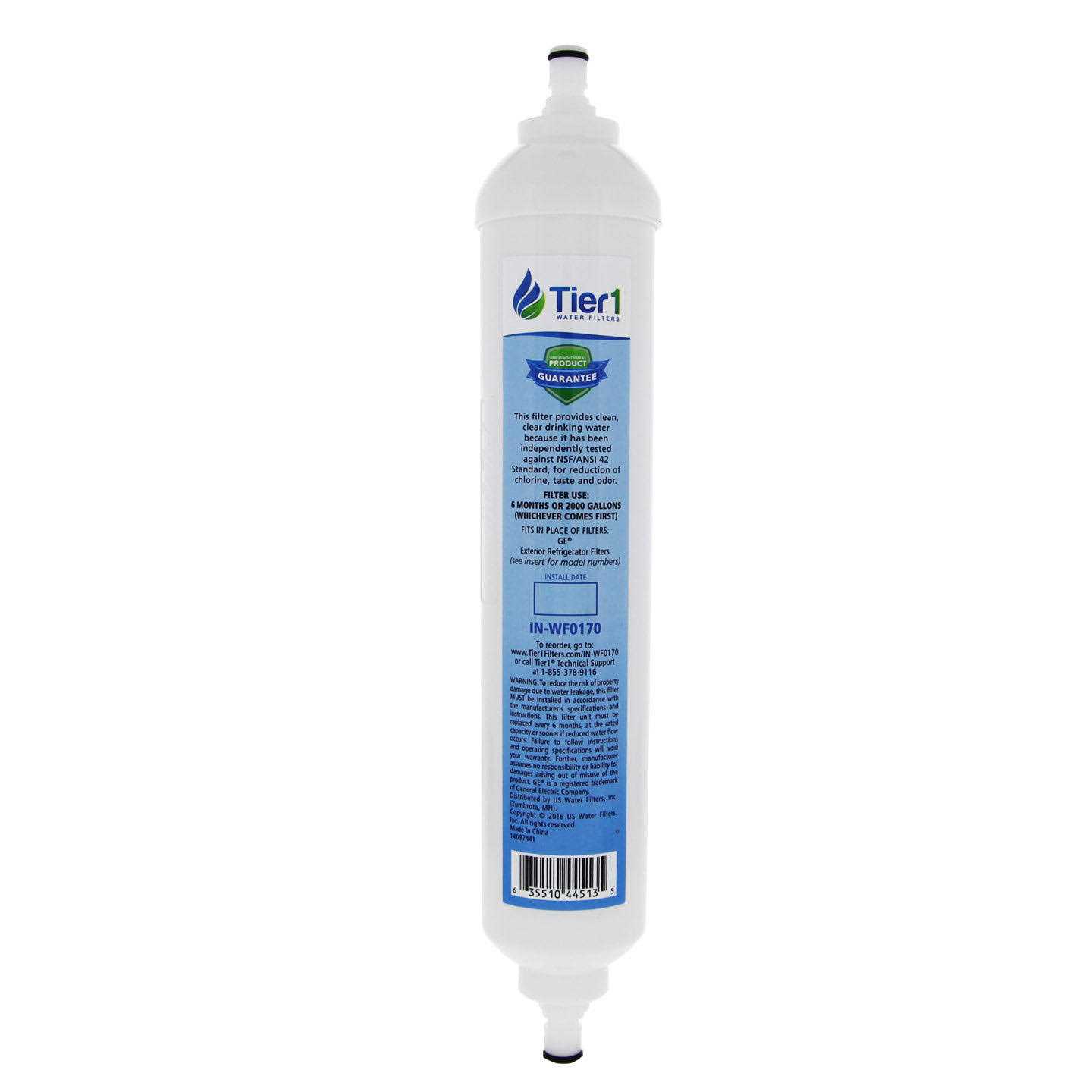 GXRTQR GE Tier1 Replacement Inline Water Filter - Zenithce