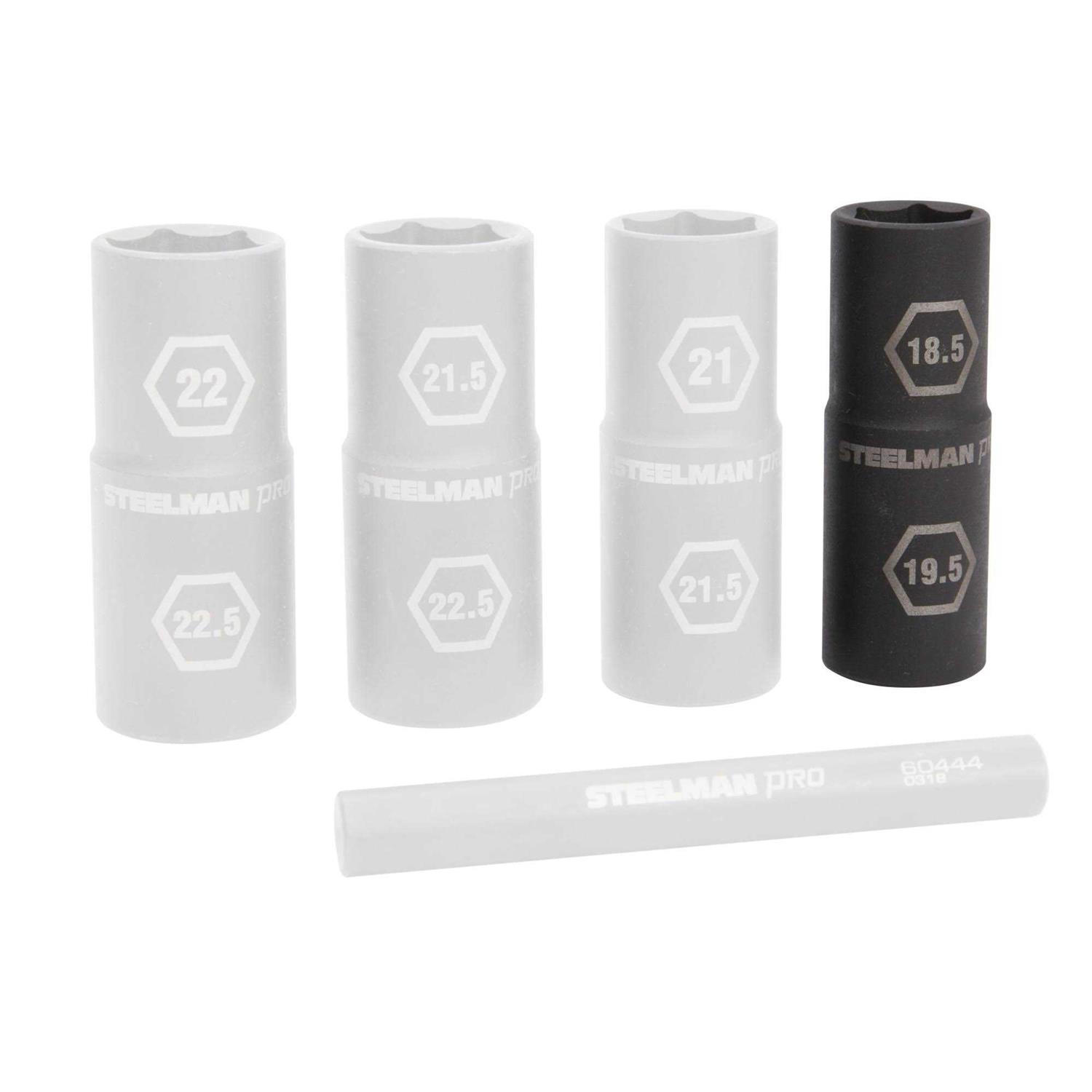 Steelman PRO 1/2-Inch Drive 6-Point Thin Wall Impact Flip Socket - Zenithce