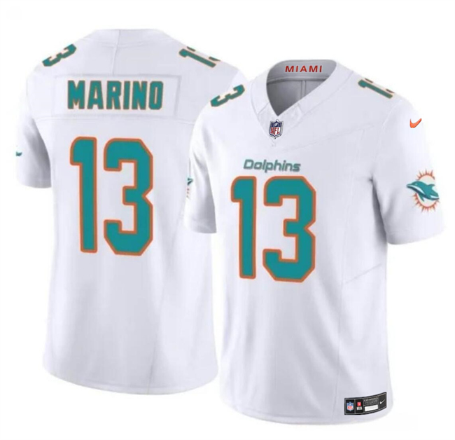Miami Dolphins #13 Dan Marino White 2023 F.U.S.E Vapor Limited Stitched Jersey - Zenithce