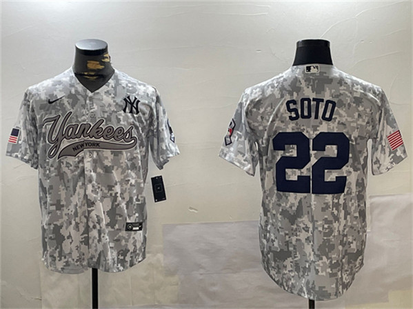 New York Yankees #22 Juan Soto 2024 Arctic Camo Stitched Jersey - Zenithce