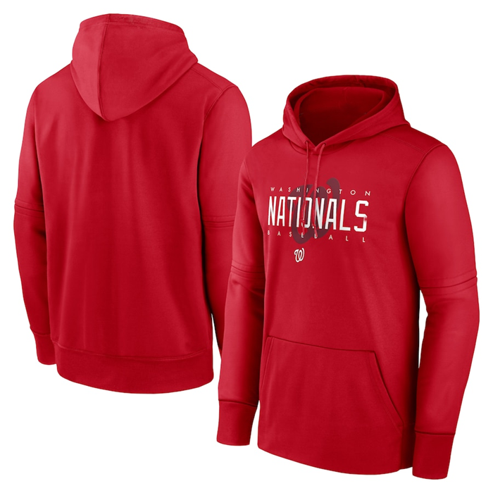 Washington Nationals Red Pregame Performance Pullover Hoodie - Zenithce