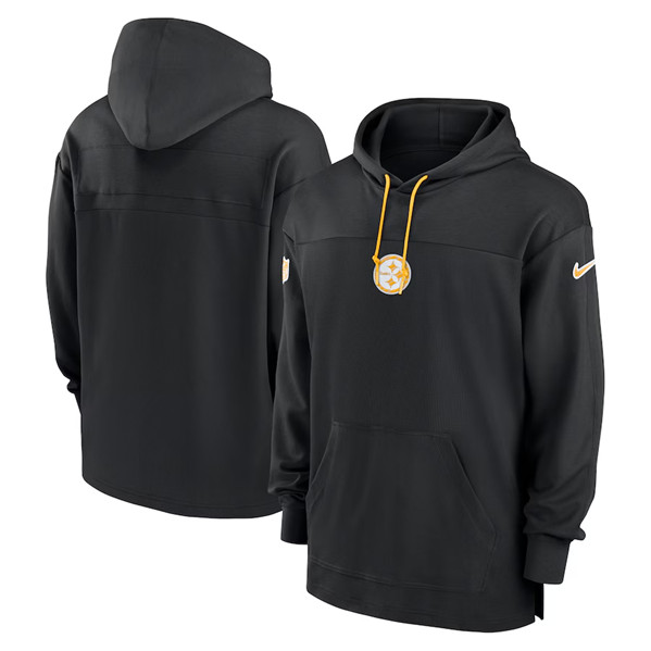 Pittsburgh Steelers Black Performance Pullover Hoodie - Zenithce