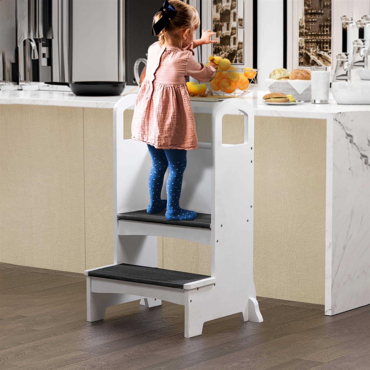 Kids Step to It Stool Step Stool Chair Kitchen Step Stools for Kids - Zenithce
