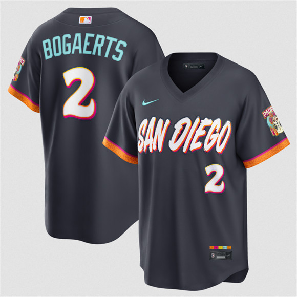 San Diego Padres #2 Xander Bogaerts Obsidian 2026 City Connect Stadium Limited Stitched Jersey - Zenithce