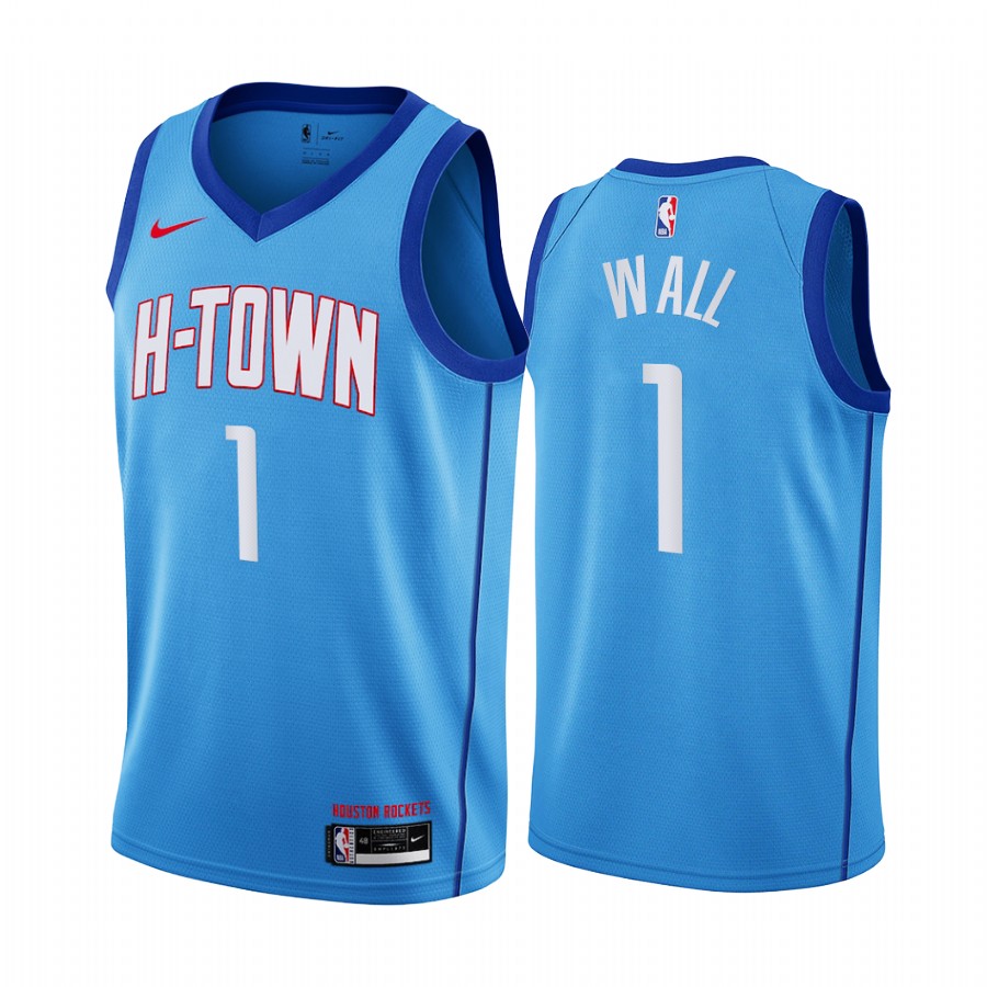Rockets #1 John Wall Blue Swingman 2020-21 City Edition Jersey - Zenithce