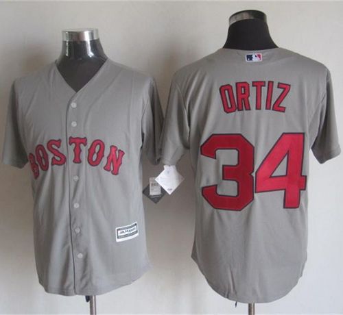 Red Sox #34 David Ortiz Grey New Cool Base Stitched Jersey - Zenithce