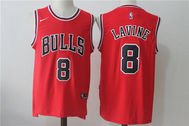 Chicago Bulls #8 Zach LaVine Red 2017-2018 Swingman Stitched Jersey - Zenithce