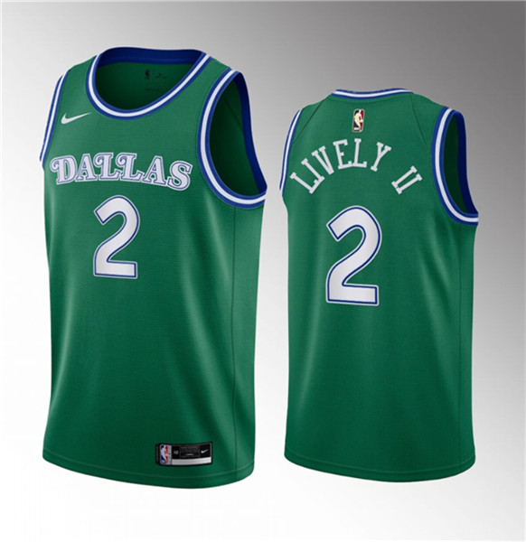 Dallas Mavericks #2 Dereck Lively II Green 2023 Draft Classic Edition Stitched Jersey - Zenithce