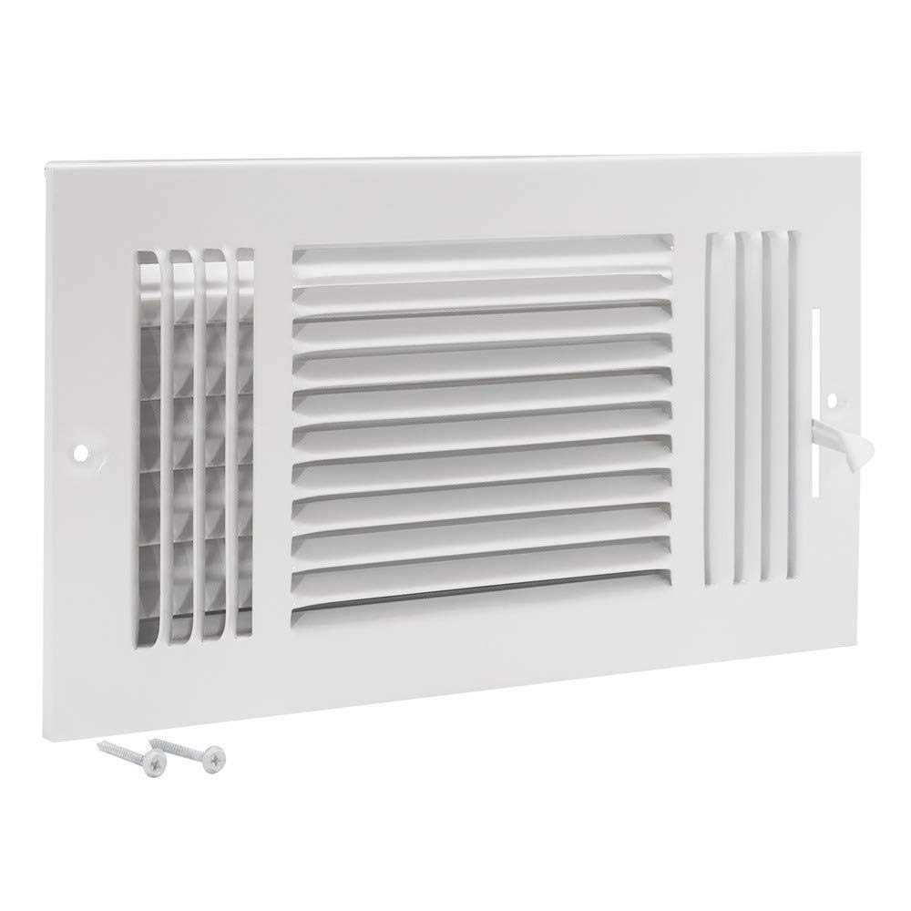 Ez-flo 12 in. x 6 in. 2-Way Steel Wall/Ceiling Register - Zenithce