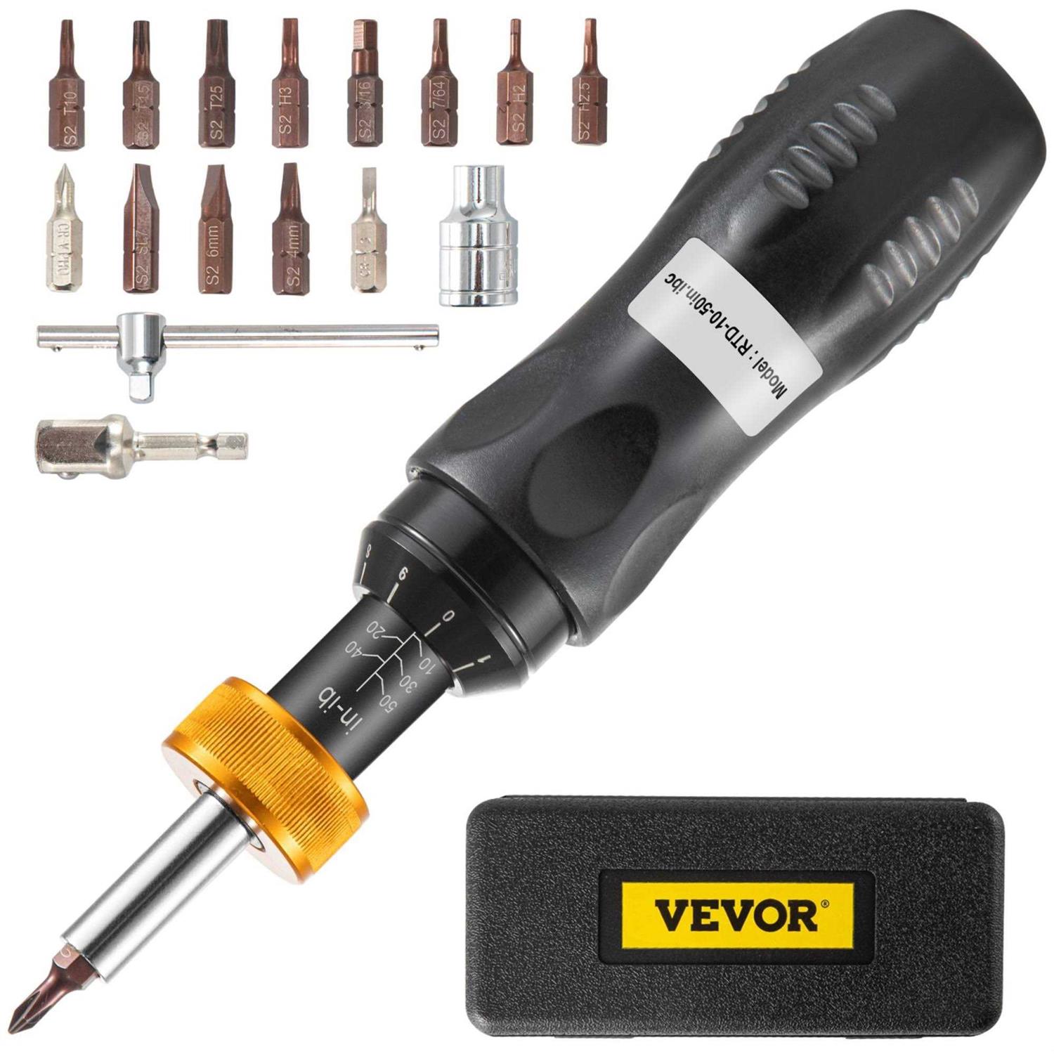VEVOR Torque Screwdriver 1/4 Drive Screwdriver Torque Wrench Torque Screwdriver Electrician Torque Range Accurate to ±5% - Zenithce