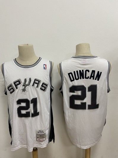 San Antonio Spurs #21 Tim Duncan White Hardwood Classics Soul Swingman Throwback Jersey - Zenithce